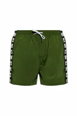 Dsquared2 ZIELONY Szorty kąpielowe z logo