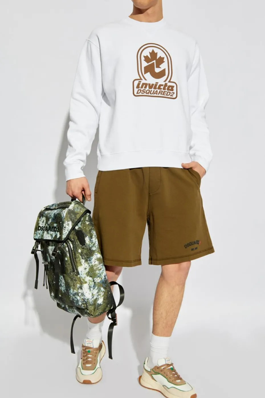 Dsquared2 ZIELONY Szorty z logo