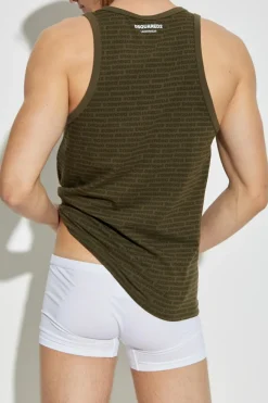 Dsquared2 ZIELONY T-shirt z kolekcji `Underwear`