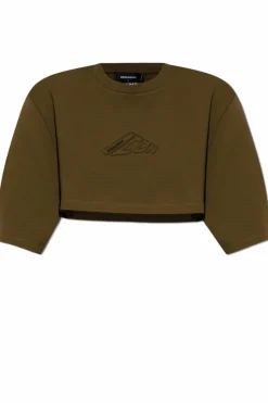 Dsquared2 ZIELONY T-shirt z logo