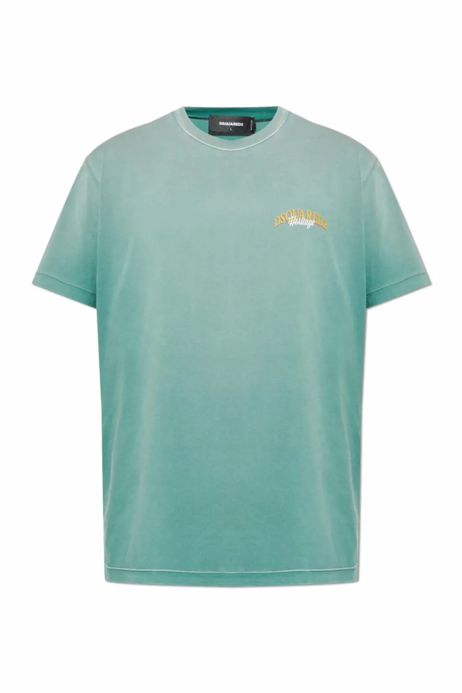 Dsquared2 ZIELONY T-shirt z logo