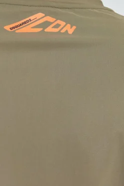Dsquared2 ZIELONY T-shirt z bieliźniany z okrągłym dekoltem