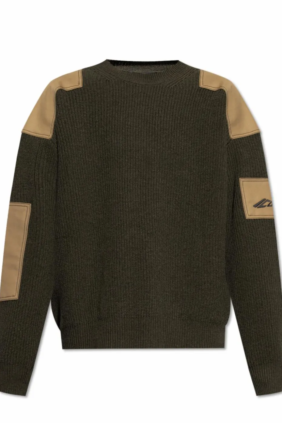 Dsquared2 ZIELONY Wełniany sweter