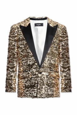 Dsquared2 ZŁOTY Cekinowa marynarka
