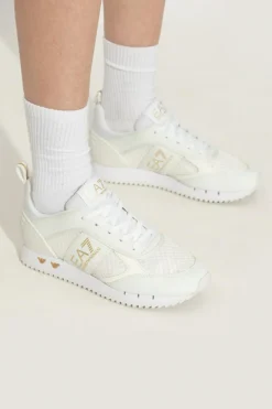 EA7 Emporio Armani BIAŁY Buty sportowe z logo
