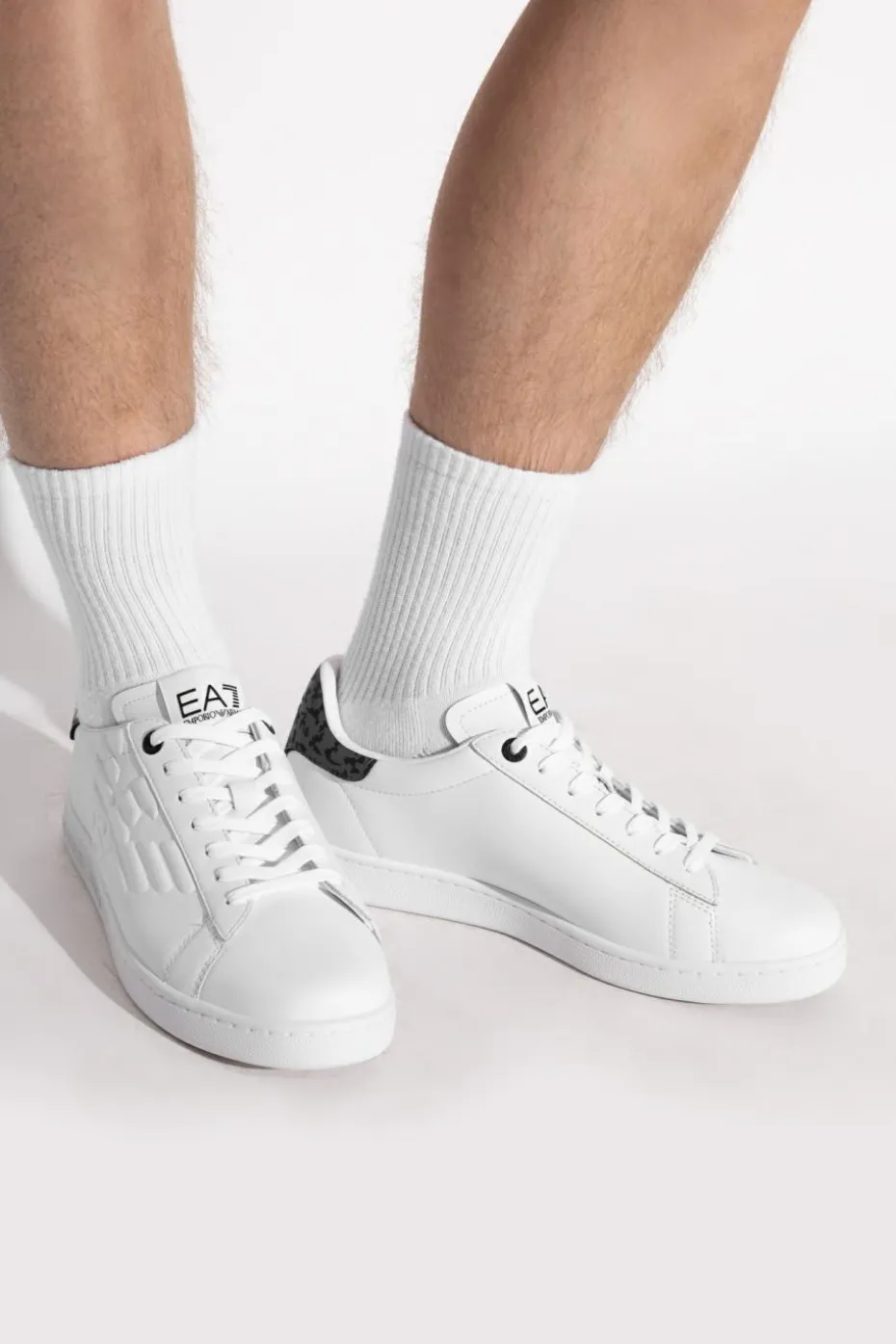 EA7 Emporio Armani BIAŁY Buty sportowe z logo