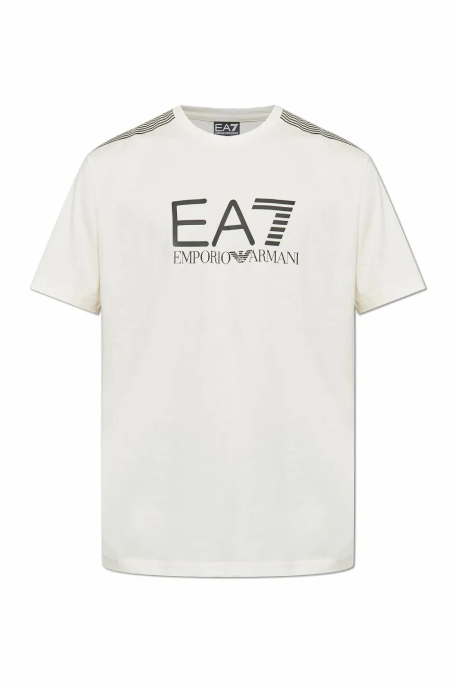 EA7 Emporio Armani BIAŁY T-shirt z logo