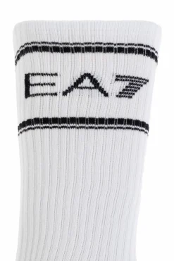 EA7 Emporio Armani BIAŁY Trójpak skarpet z logo