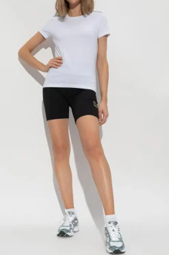 EA7 Emporio Armani BIAŁY T-shirt z kolekcji `Sustainability`