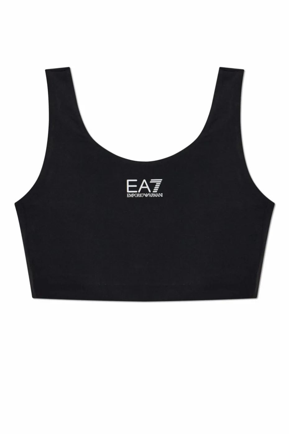 EA7 Emporio Armani CZARNY Krótki top treningowy