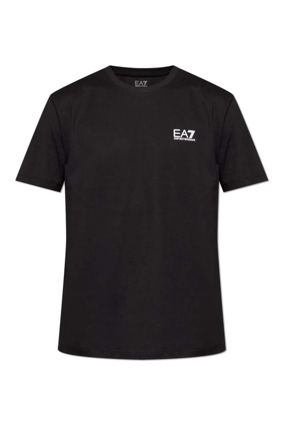 EA7 Emporio Armani CZARNY T-shirt z logo
