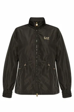EA7 Emporio Armani CZARNY Kurtka z kapturem
