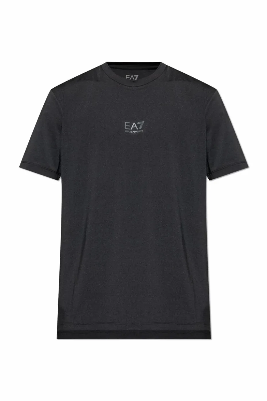 EA7 Emporio Armani CZARNY T-shirt z logo
