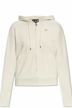 EA7 Emporio Armani kremowy Bluza z kolekcji `Sustainability`