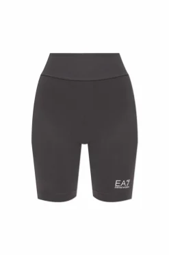 EA7 Emporio Armani SZARY Krótkie legginsy