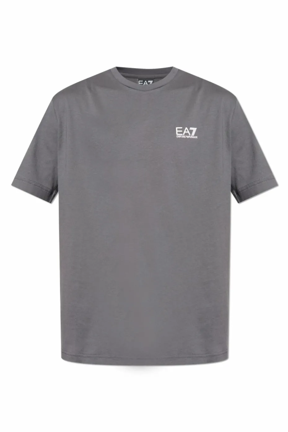 EA7 Emporio Armani SZARY T-shirt z nadrukowanym logo