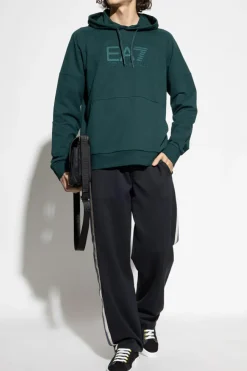 EA7 Emporio Armani ZIELONY Bluza z kolekcji `Sustainability`