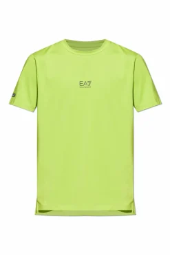 EA7 Emporio Armani ZIELONY T-shirt z logo