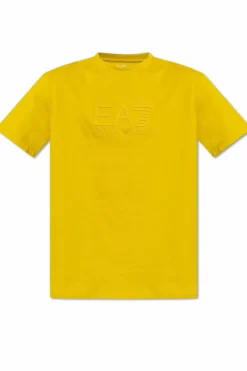 EA7 Emporio Armani ZIELONY T-shirt z kolekcji `Sustainability`