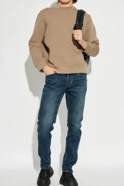 Emporio Armani beżowy Bluza z logo