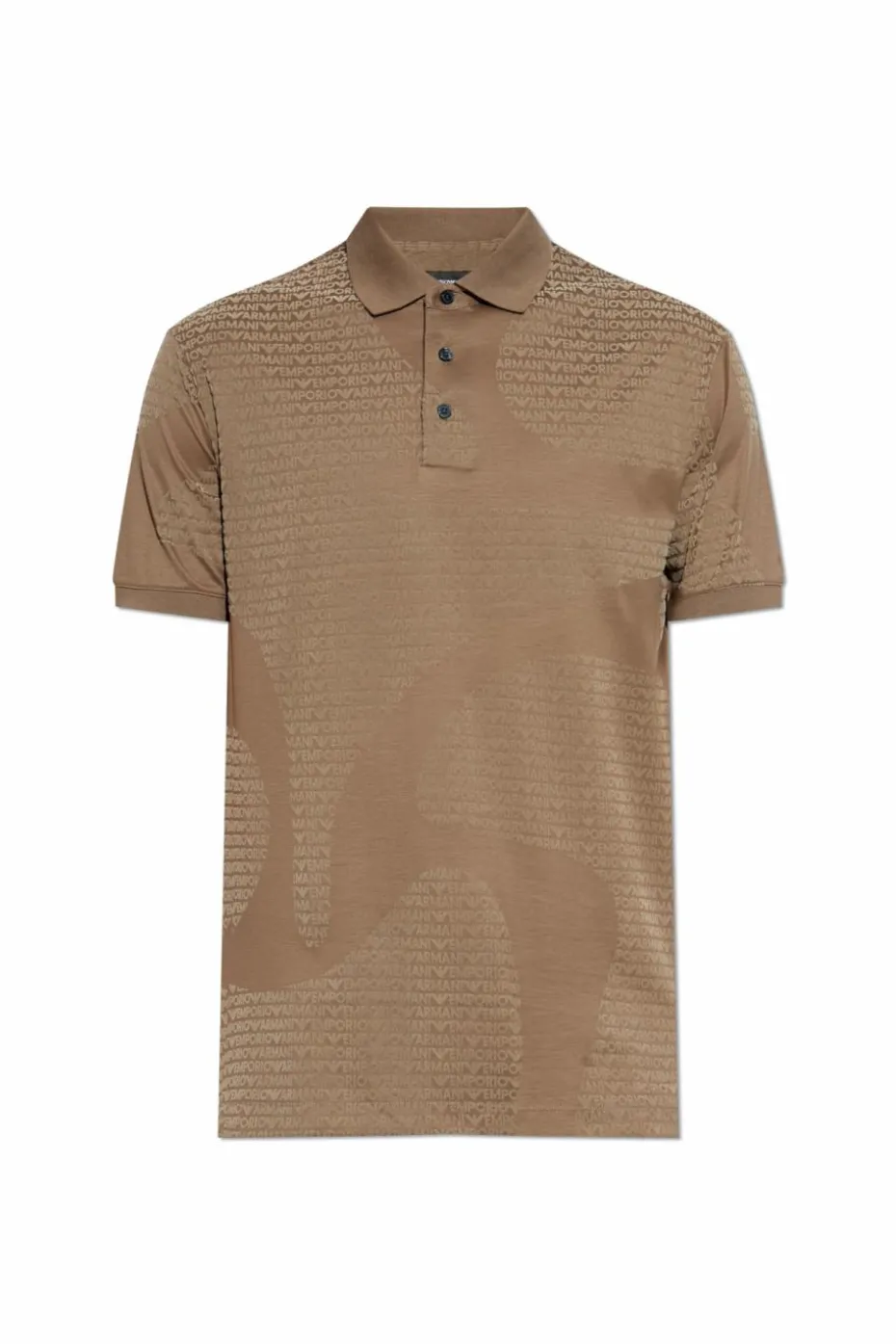 Emporio Armani beżowy Polo z monogramem