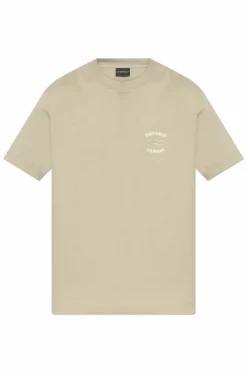 Emporio Armani beżowy T-shirt z logo