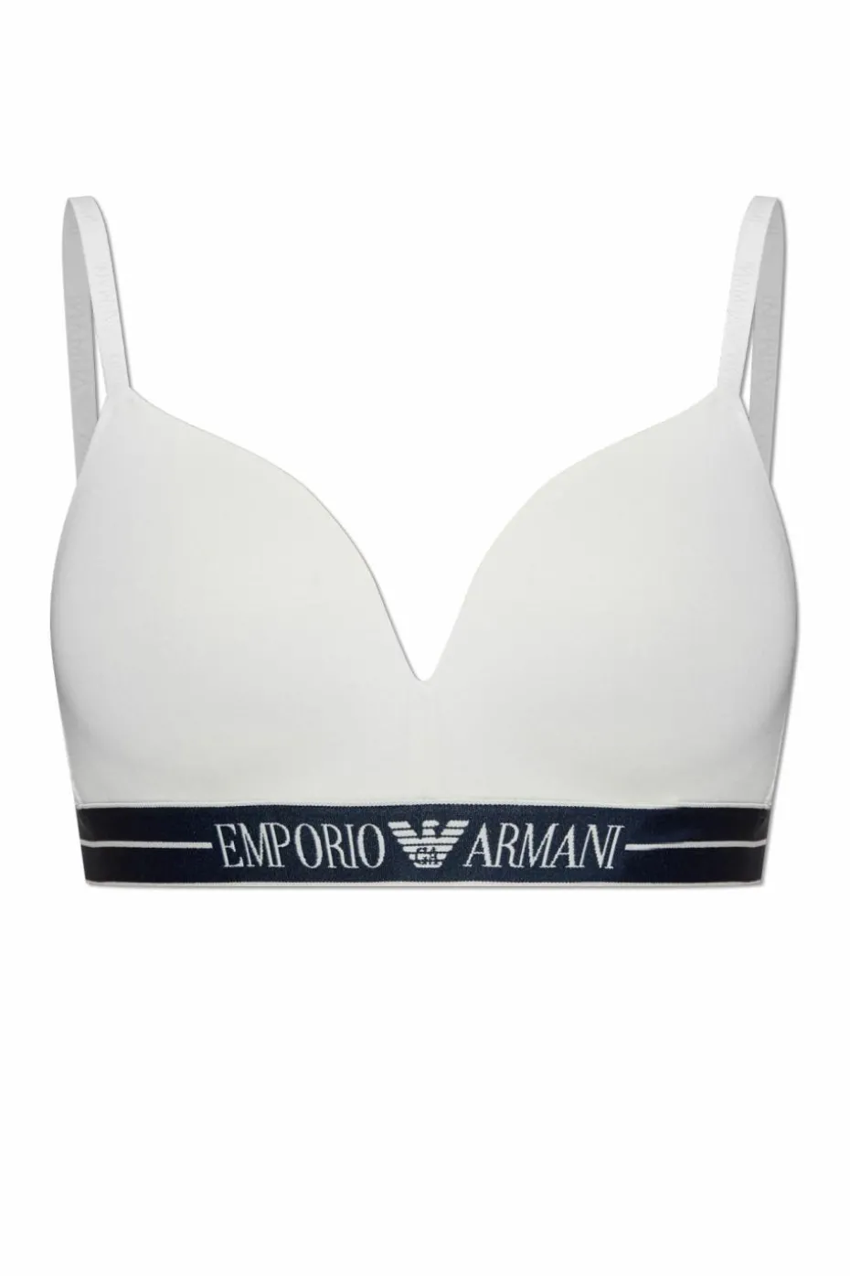 Emporio Armani BIAŁY Bawełniany biustonosz