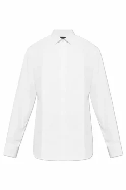 Emporio Armani BIAŁY Bawełniana koszula