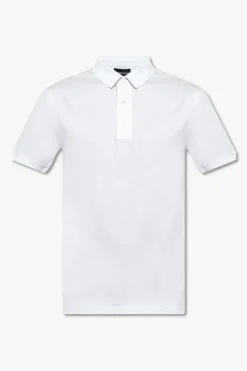 Emporio Armani BIAŁY Polo z logo