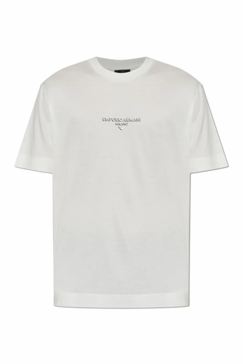 Emporio Armani BIAŁY T-shirt z logo