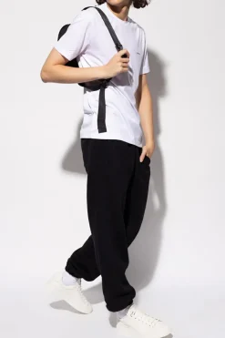 Emporio Armani BIAŁY T-shirt z nadrukowanym logo
