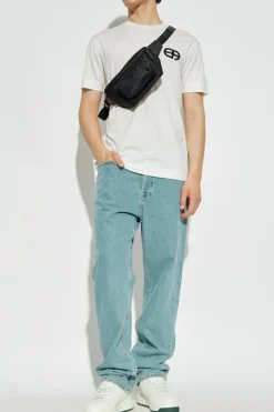 Emporio Armani BIAŁY T-shirt z logo