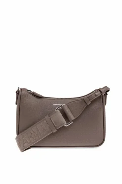 Emporio Armani BRĄZOWY Torba na ramię z logo