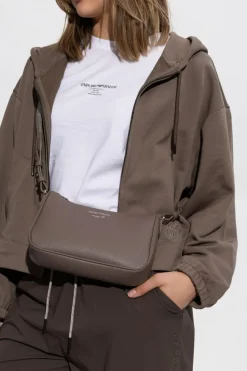 Emporio Armani BRĄZOWY Torba na ramię z logo