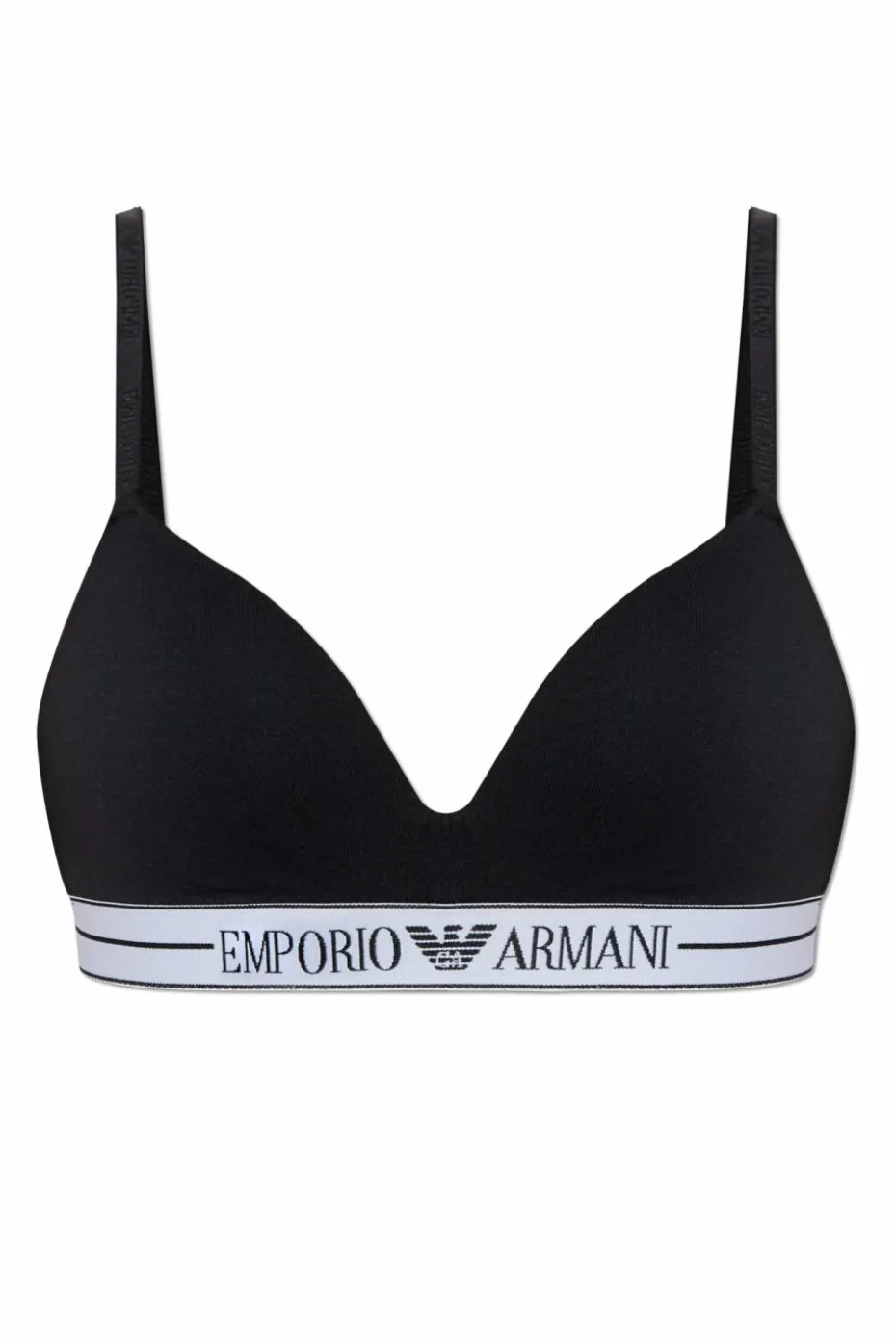 Emporio Armani CZARNY Bawełniany biustonosz