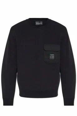 Emporio Armani CZARNY Bluza z kolekcji `Sustainability`