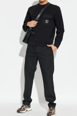 Emporio Armani CZARNY Bluza z kolekcji `Sustainability`