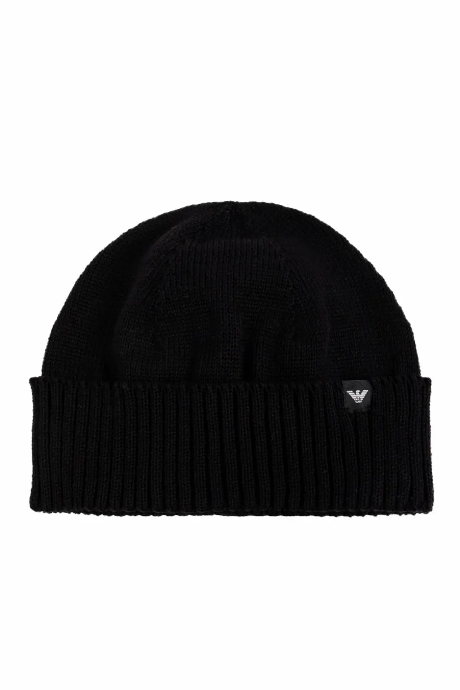 Emporio Armani CZARNY Czapka z naszywką z logo