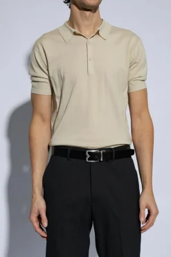Emporio Armani CZARNY Dwustronny pasek