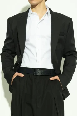 Emporio Armani CZARNY Dwustronny pasek