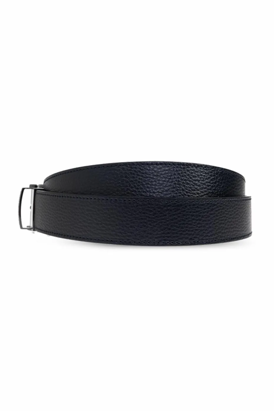 Emporio Armani CZARNY Dwustronny pasek