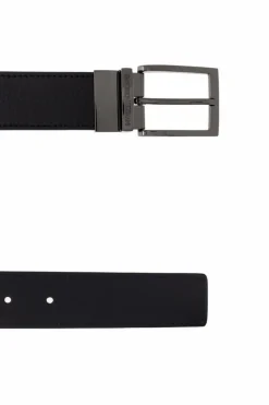 Emporio Armani CZARNY Dwustronny pasek