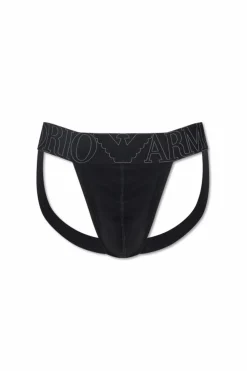 Emporio Armani CZARNY Jackstrap z logo