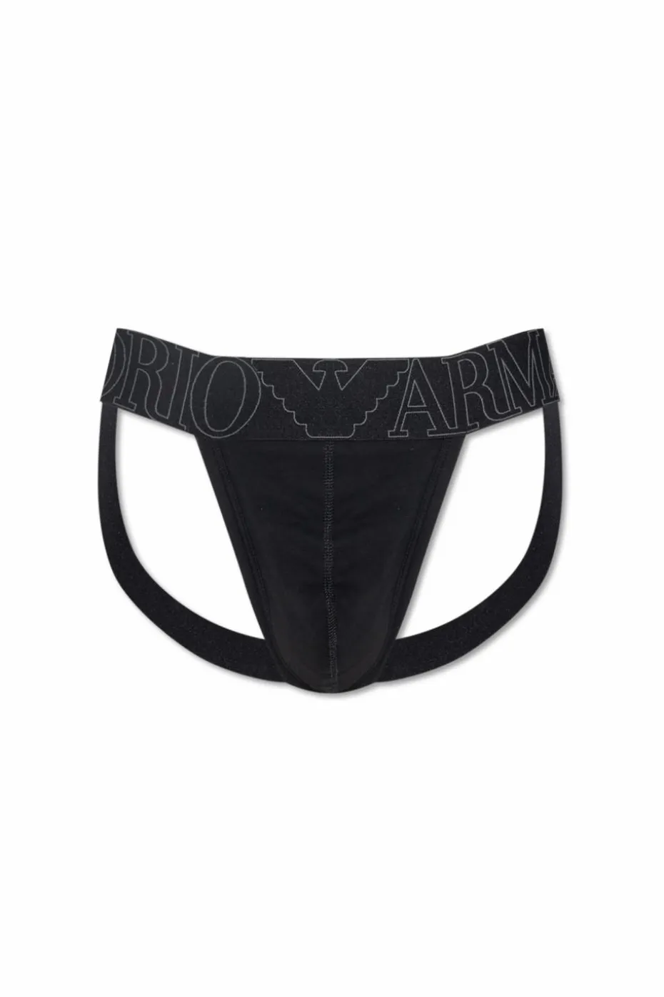Emporio Armani CZARNY Jackstrap z logo