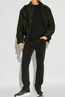 Emporio Armani CZARNY Jeansy z nogawkami o prostym kroju