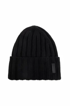 Emporio Armani CZARNY Kaszmirowa czapka