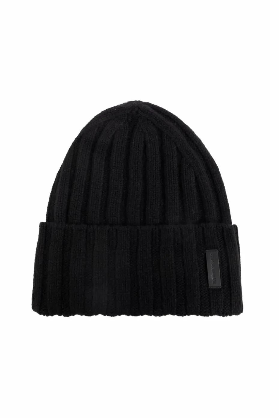 Emporio Armani CZARNY Kaszmirowa czapka