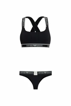 Emporio Armani CZARNY Komplet: biustonosz i figi