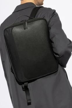 Emporio Armani CZARNY Plecak z logo