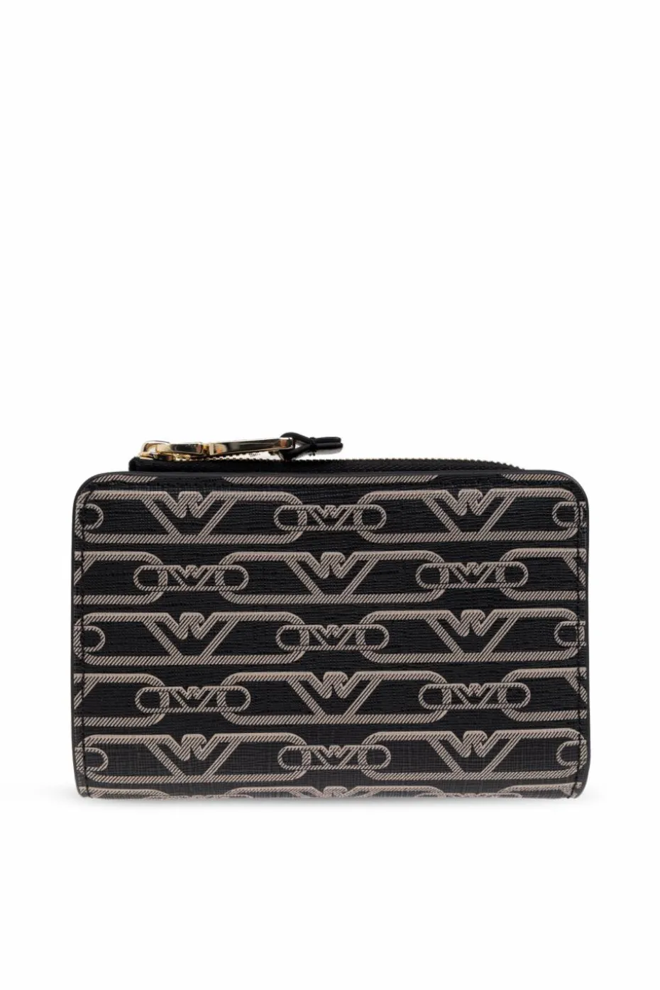 Emporio Armani CZARNY Portfel z logo